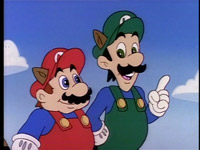 Mario and Luigi with raccoon power